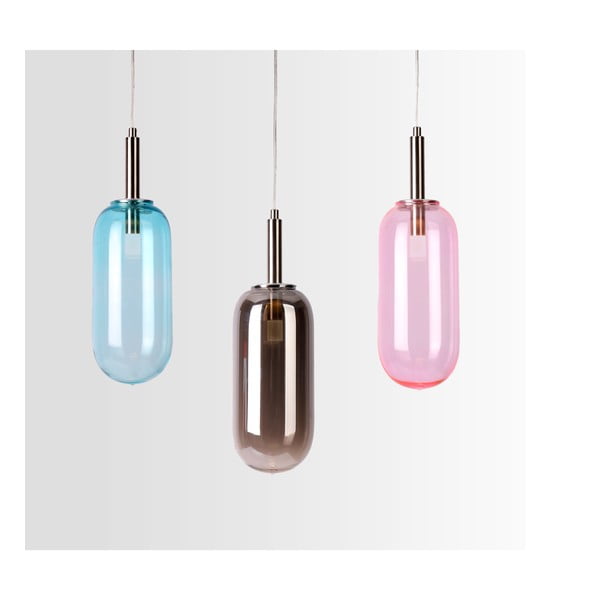 Antracytowa lampa wisząca LED ze szklanym kloszem ø 13 cm Fiuggi – Candellux Lighting-image-2