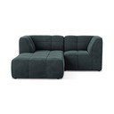 Niebieski aksamitny narożnik (lewostronny/z szezlongiem) Aloha – Makamii