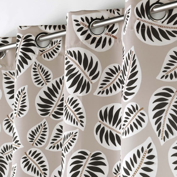 Czarno-beżowa zasłona 140x260 cm Alma – douceur d'intérieur-image-1