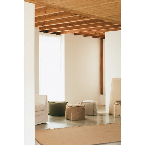 Worek do siedzenia w kolorze khaki Handloom – Lorena Canals-image-3