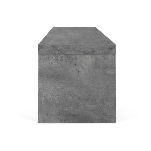 Podwójna czarna szafka pod TV z dekorem betonu TemaHome Cliff, 125x20 cm-image-2
