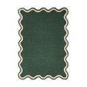 Ciemnozielony dywan z mieszanki wełny tkany ręcznie 200x290 cm Rivo Wool – Flair Rugs