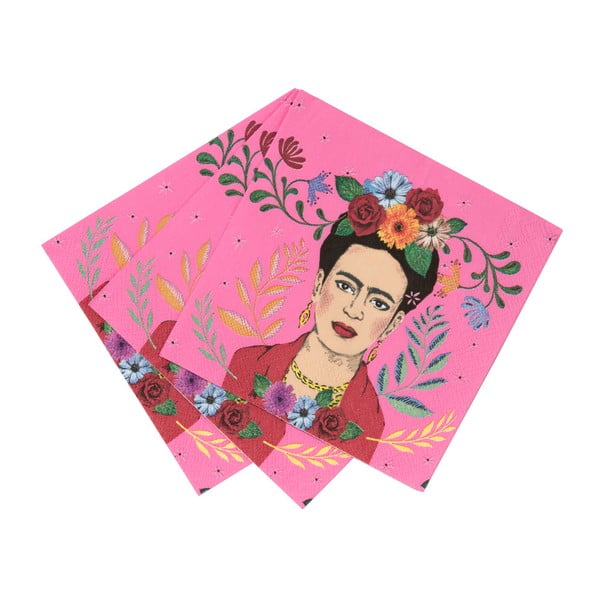 Zestaw 20 serwetek papierowych Talking Tables Boho Frida, 25x25 cm