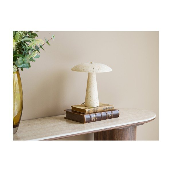 Beżowa/ciemnobrązowa konsola z ceramicznym blatem 40x120 cm Delphi – House Nordic-image-3