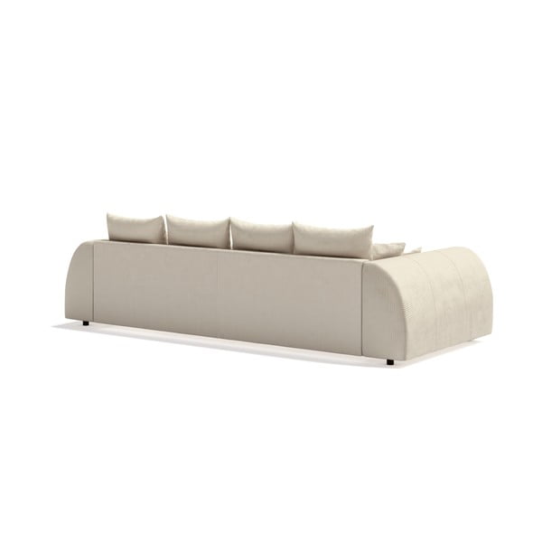 Kremowa sztruksowa sofa 310 cm Vanessa – Ropez-image-2