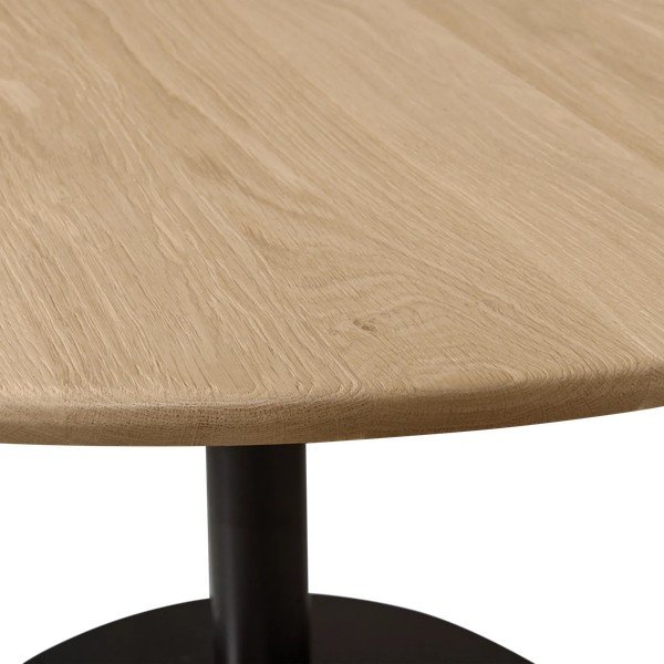 Okrągły stół z blatem z drewna dębowego ø 120 cm Tablo – WOOOD-image-2