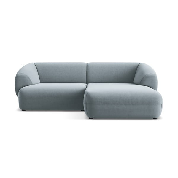 Jasnoniebieski aksamitny narożnik (prawostronny) Moana – Makamii