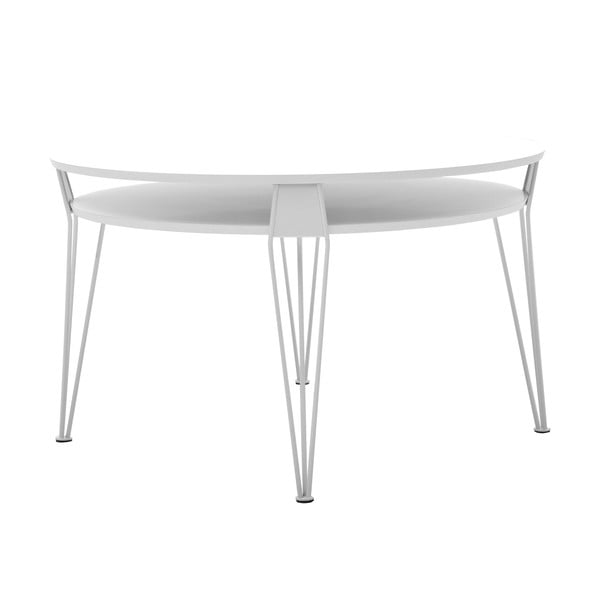 Biały stolik z białą konstrukcją RGE Ester, ⌀ 88 cm