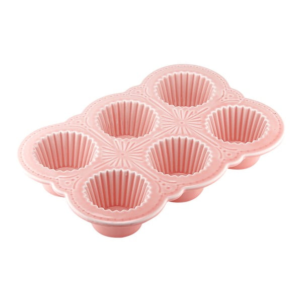 Różowa porcelanowa forma na muffiny Ladelle Bake