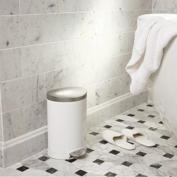 Kosz łazienkowy simplehuman 10 l, biały-image-1