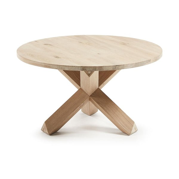 Okrągły stolik z litego drewna dębowego w naturalnym kolorze ø 65 cm Lotus – Kave Home