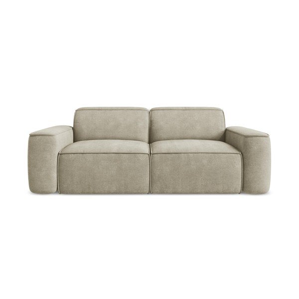 Beżowa sofa z tkaniny szenilowej 204 cm Omao – Makamii