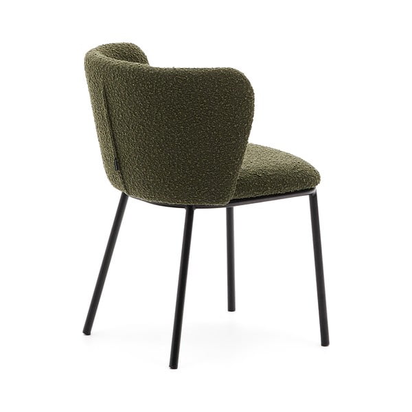 Zielony tapicerowany fotel jadalniany Ciselia – Kave Home-image-3