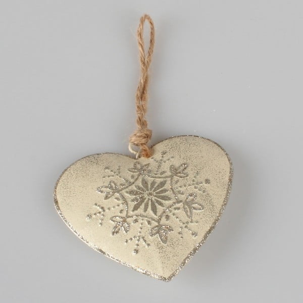 Metalowa dekoracja wisząca w kształcie serca Dakls Snowing