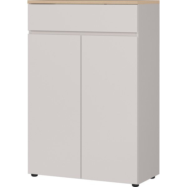 Kremowa komoda z matowym wykończeniem 80x120x40 cm Lissabon – Germania