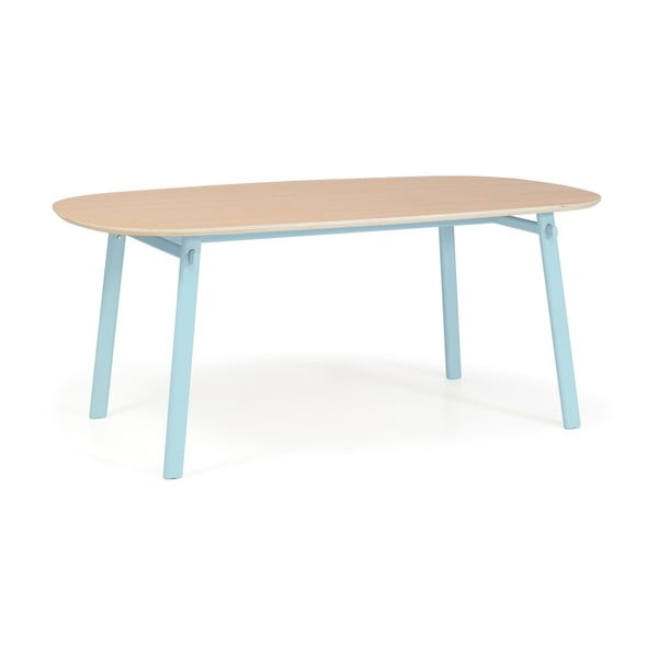 Stół z jasnoniebieskimi elementami HARTÔ Céleste