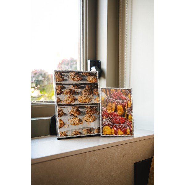 Metalowa ramka stojąca w kolorze srebra z połyskiem 14x19 cm Sweet Memory Pearl – Zilverstad-image-2