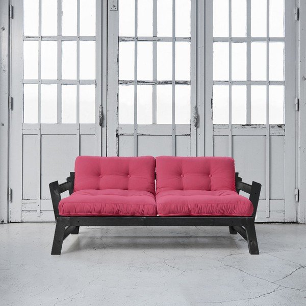 Sofa rozkładana Karup Step Black/Magenta-image-1