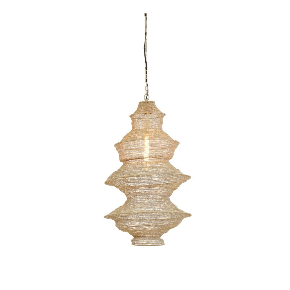 Beżowa metalowa lampa wisząca Nakisha – Light & Living (zdjęcie 3)