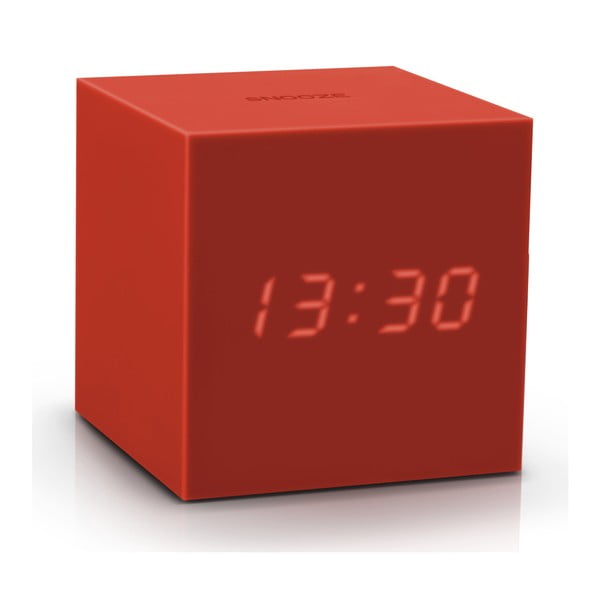 Czerwony budzik LED Gingko Gravitry Cube-image-3