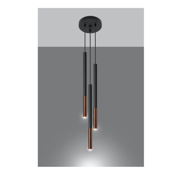 Czarna lampa wisząca Sollux Asarot Chrome-image-1