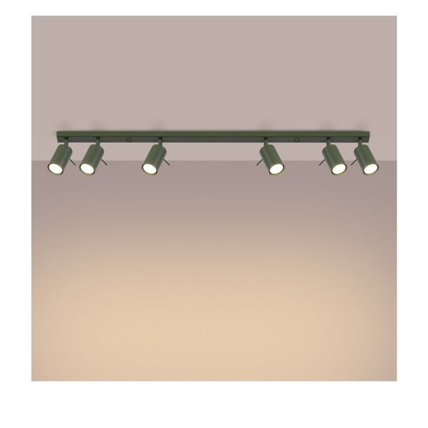 Zielona lampa punktowa 6x117 cm Etna – Sollux-image-4