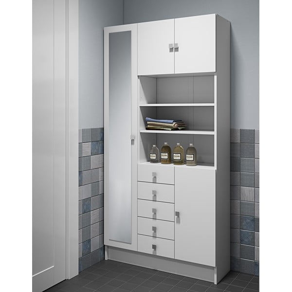 Biała szafka łazienkowa 90x182 cm Combi – TemaHome-image-1