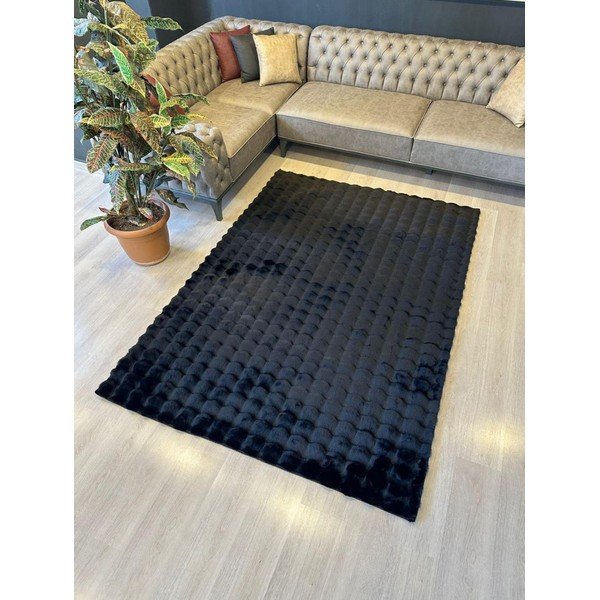 Czarny dywan odpowiedni do prania 150x230 cm Bubble Black – Mila Home-image-3