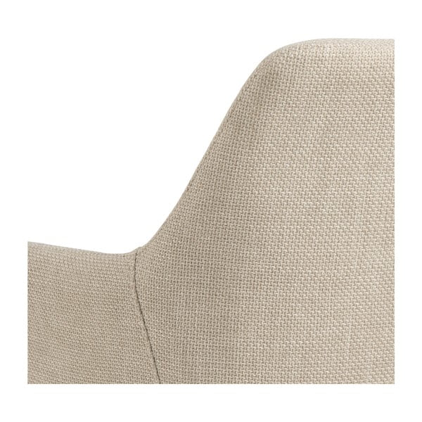 Beżowe tapicerowane fotele jadalniane zestaw z podłokietnikami 2 szt. Lizzy – Actona-image-4