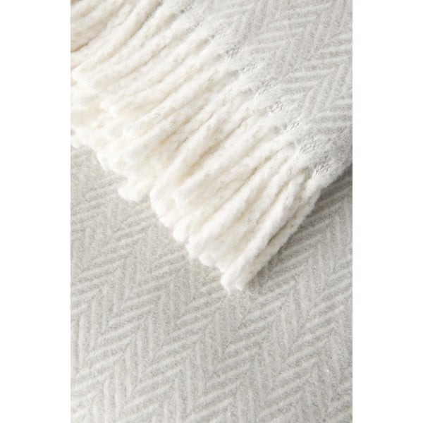 Jasnoszary pled z domieszką bawełny Euromant Skyline, 140x180 cm-image-2