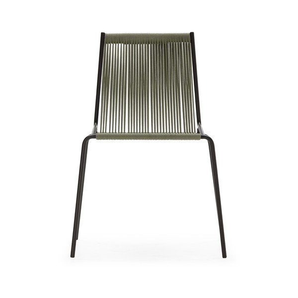 Zielone metalowe krzesła zestaw sztaplowane 2 szt. Emily – Marckeric-image-3