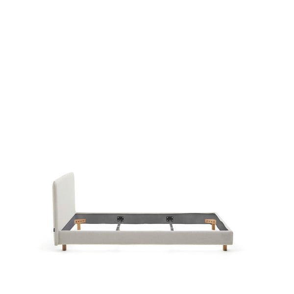 Szare tapicerowane łóżko dwuosobowe bez stelaża 160x200 cm Valma – Kave Home-image-3