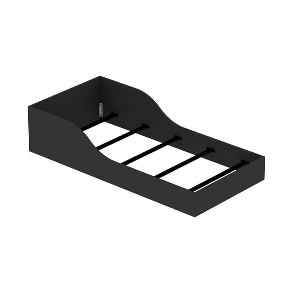 Czarne łóżko jednoosobowe 90x190 cm Oya – Kalune Design