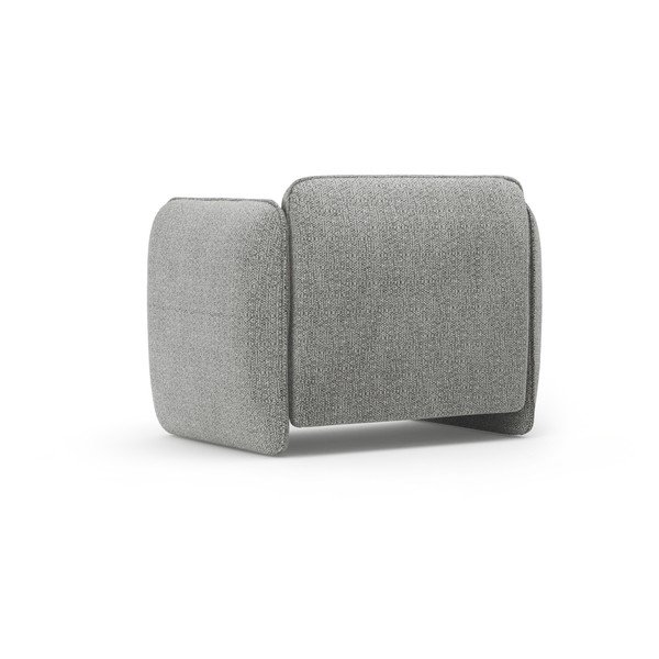 Jasnoszary fotel z tkaniny szenilowej Georgia – Micadoni -image-3