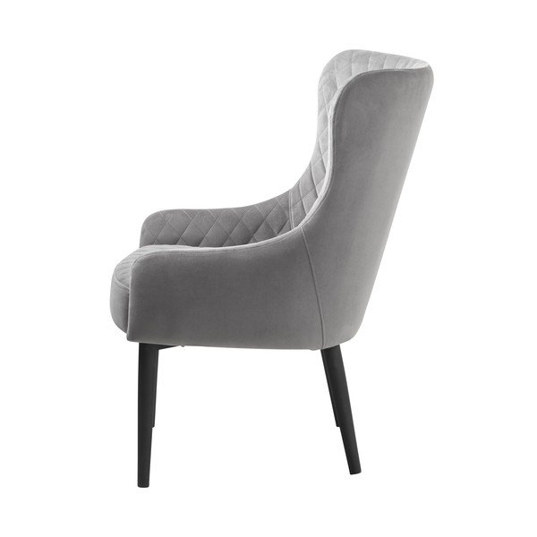 Jasnoszary aksamitny fotel Ottowa – Unique Furniture-image-3