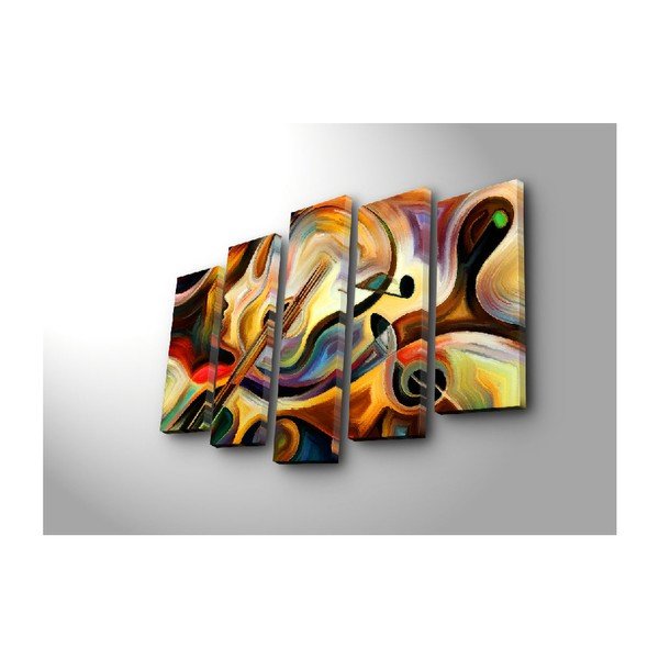 Obraz wieloczęściowy Abstract Music, 105x70 cm-image-1