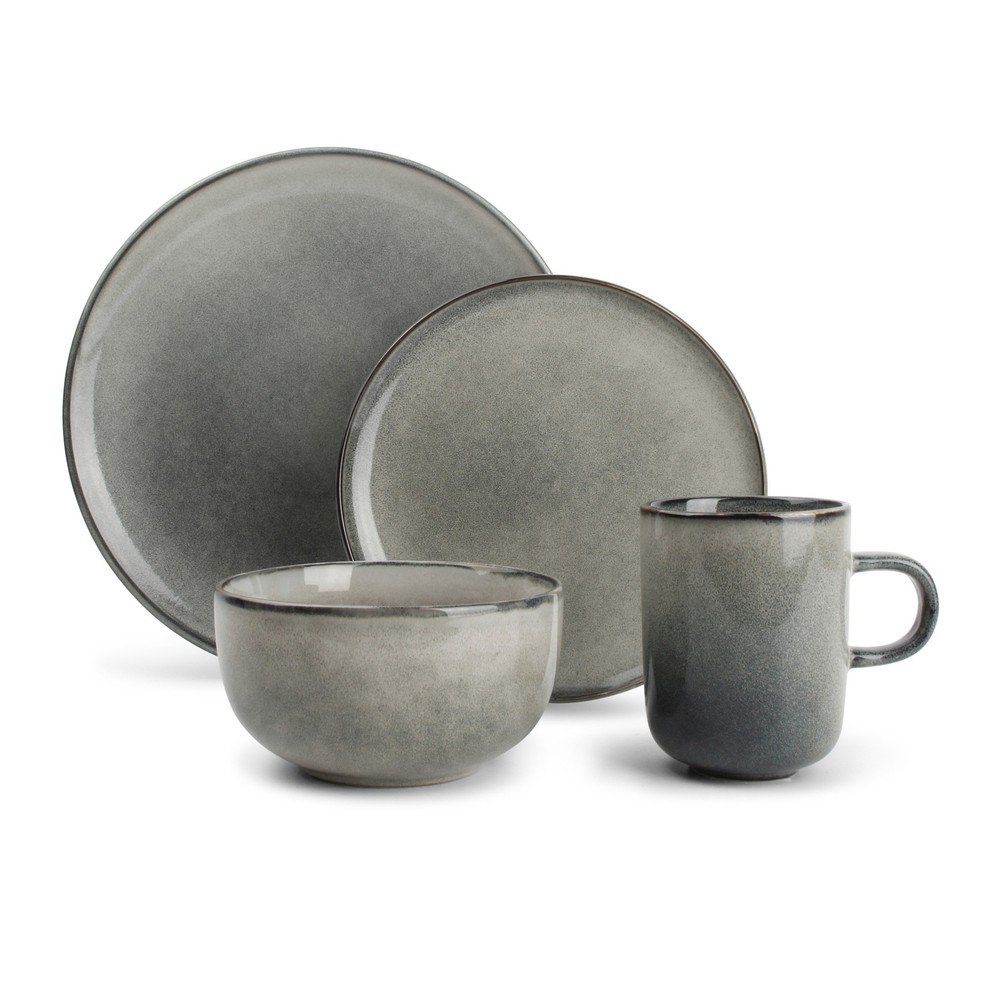 Kamionkowy zestaw talerzy 16 szt. dla 4 osób Meridian – Salt&Pepper