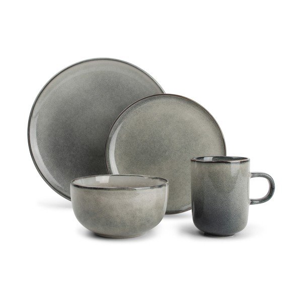 Kamionkowy zestaw talerzy 16 szt. dla 4 osób Meridian – Salt&Pepper