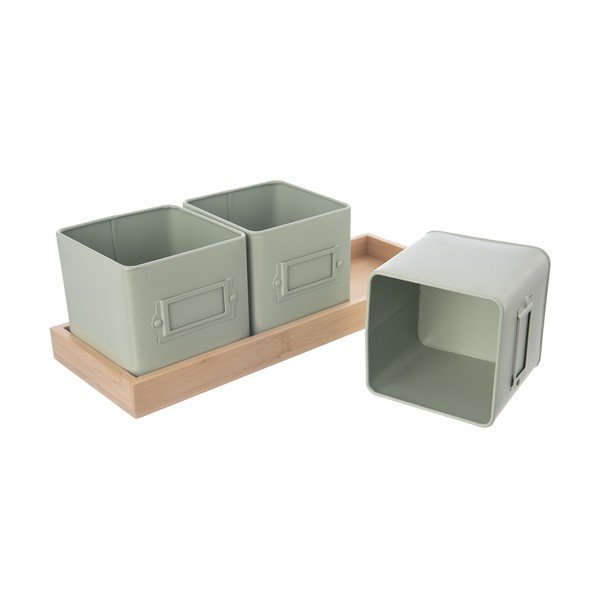 Metalowe doniczki na zioła zestaw 3 szt. Greenish – Orion-image-2