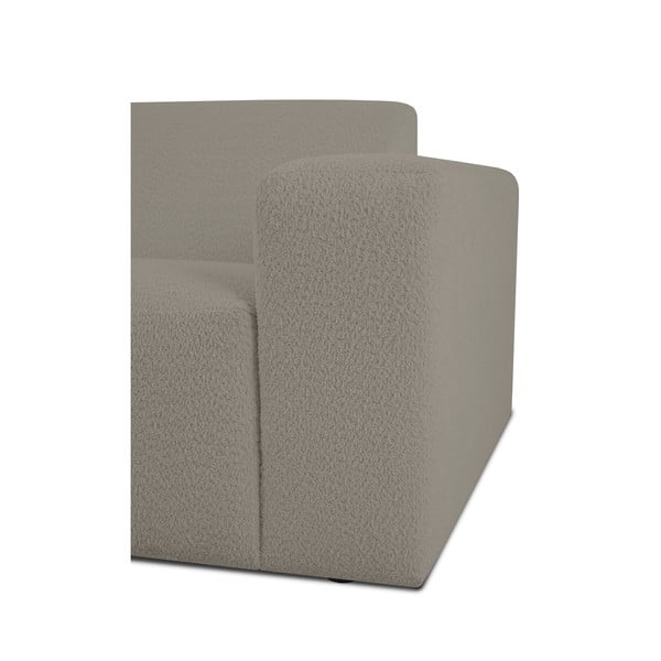 Jasnobrązowy moduł sofy z materiału bouclé (prawostronny) Roxy – Scandic-image-3