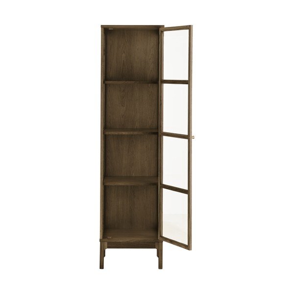 Ciemnobrązowa witryna w dekorze dębu 47x180x40 cm Zamora – House Nordic-image-4