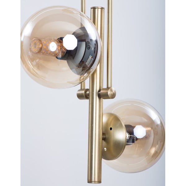 Lampa sufitowa w kolorze złota ze szklanym kloszem ø 15 cm Libra – Squid Lighting-image-3