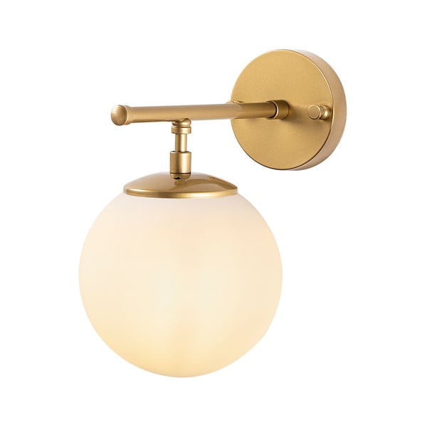 Biały/w kolorze mosiądzu kinkiet Roe – Opviq lights-image-2