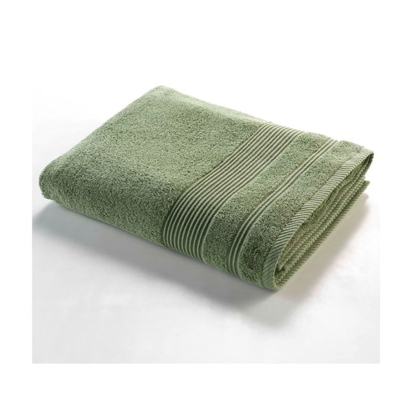 Bawełniany ręcznik kąpielowy frotte w kolorze khaki 90x150 cm Tendresse – douceur d'intérieur