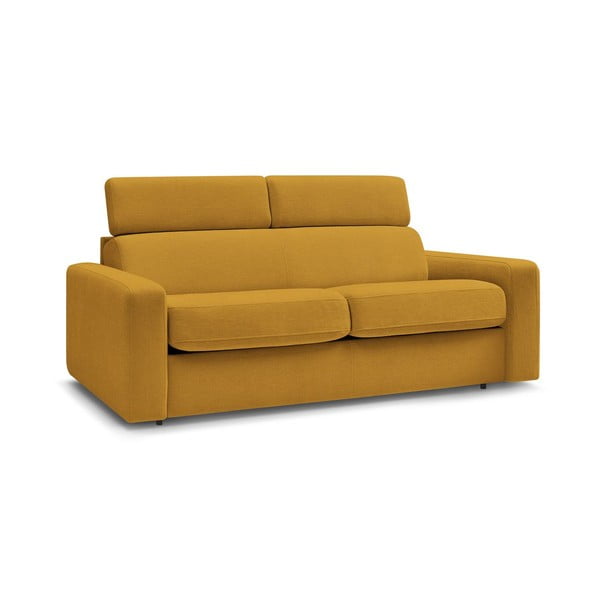Musztardowa rozkładana sofa 195 cm Monaco – Bobochic Paris-image-1