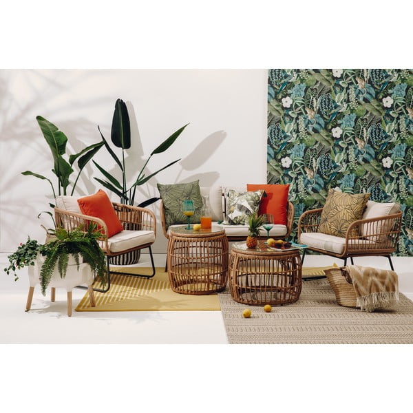 Brązowy pled z domieszką bawełny Euromant Mallorca, 140x180 cm-image-4