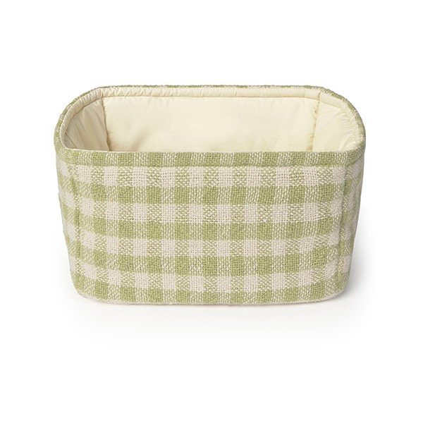 Jasnozielony tekstylny dziecięcy kosz na zabawki 30x20x20 cm Swan Matcha – Lorena Canals
