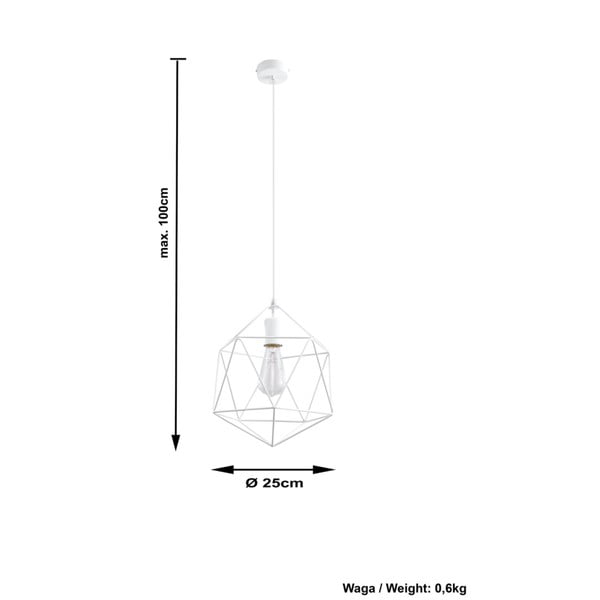 Biała lampa wisząca Sollux Donato-image-4