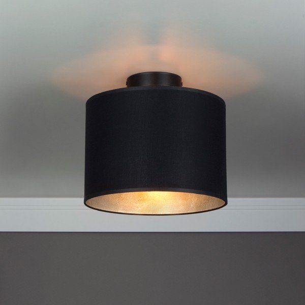 Czarna lampa sufitowa z elementami w kolorze srebra Sotto Luce MIKA, ⌀ 25 cm-image-1