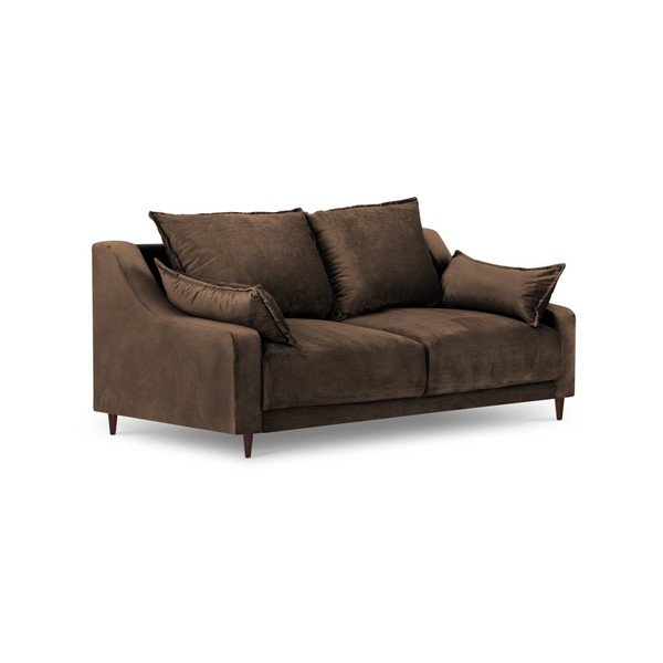 Brązowa aksamitna sofa Mazzini Sofas Freesia, 150 cm-image-2
